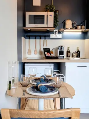 Cuisine ou kitchenette dans l'établissement Le Solent