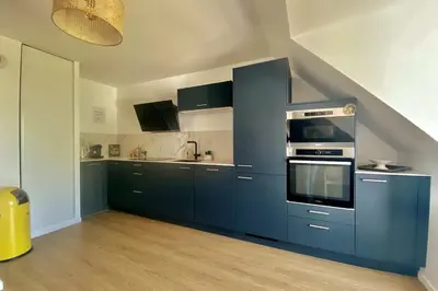 Cuisine ou kitchenette dans l'établissement Vue imprenable sur le Château de Caen
