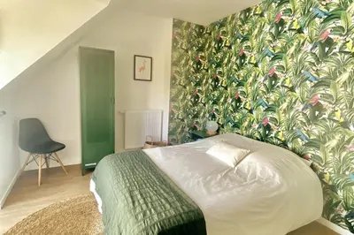Un ou plusieurs lits dans un hébergement de l'établissement Vue imprenable sur le Château de Caen