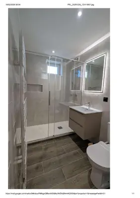 Salle de bains dans l'établissement Le bord de mer et parking