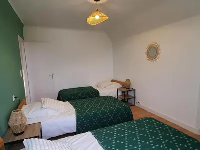 Un ou plusieurs lits dans un hébergement de l'établissement Holiday Home Le Crépuscule - Die Dämmerung by Interhome
