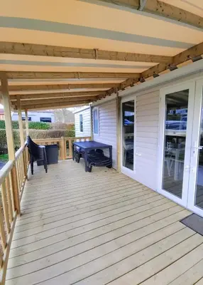 Balcon ou terrasse dans l'établissement Mobil home 6 personnes, Amorosa0066