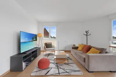 Télévision ou salle de divertissement dans l'établissement Escapade & Confort à Cabourg 4 pers