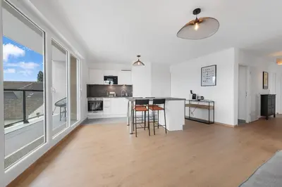 Cuisine ou kitchenette dans l'établissement Escapade & Confort à Cabourg 4 pers