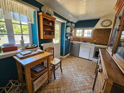 Cuisine ou kitchenette dans l'établissement Gîte Ithaque