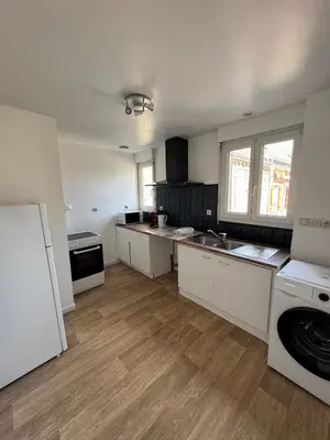 Cuisine ou kitchenette dans l'établissement L' Annexe Barneville Bourg