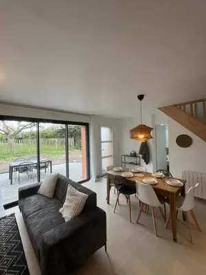 Coin salon dans l'établissement Villa Georgette - Maison au pied du Mont St Michel