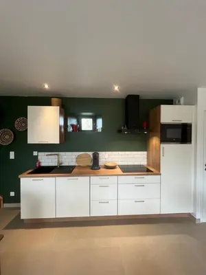 Cuisine ou kitchenette dans l'établissement Villa Georgette - Maison au pied du Mont St Michel