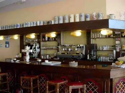 Salon ou bar de l'établissement Le Clos Normand