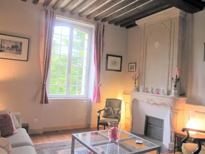 Coin salon dans l'établissement Bed & Breakfast Chateau Les Cèdres