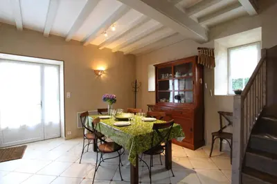 Coin salon dans l'établissement Gites Du Manoir de Savigny