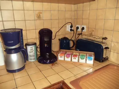 Plateau bouilloire dans l'établissement Maison de vacances à Créances