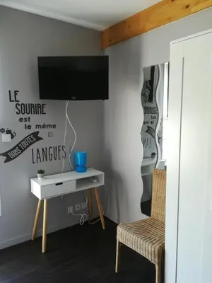 Télévision ou salle de divertissement dans l'établissement Le Clos Louisiane