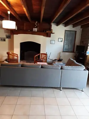 Coin salon dans l'établissement Chambres d'hôtes Au Hameau