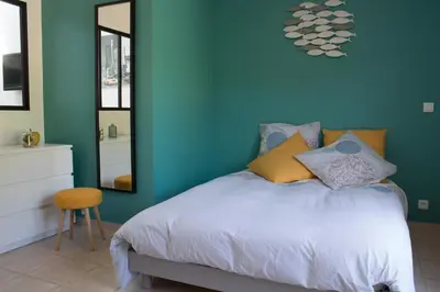Un ou plusieurs lits dans un hébergement de l'établissement Le loft du Clos d'Esquay