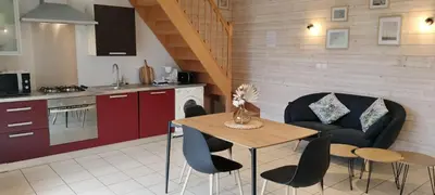 Cuisine ou kitchenette dans l'établissement Gîte Le Val de Marigny 2 personnes