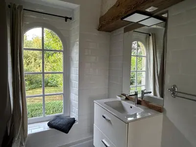 Salle de bains dans l'établissement Chambres d'Hôtes Manoir Du Chêne
