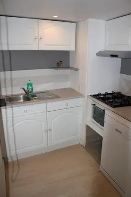 Cuisine ou kitchenette dans l'établissement Le Charleston