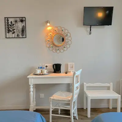 Télévision ou salle de divertissement dans l'établissement Hôtel Le Vauban