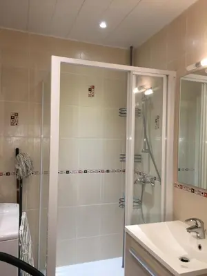 Salle de bains dans l'établissement Studio Les Pieds dans l'eau