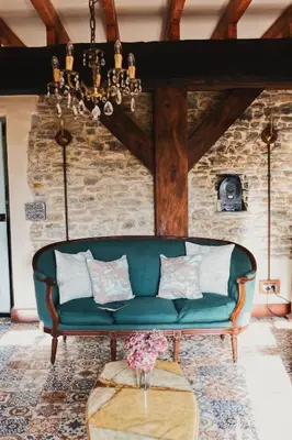 Coin salon dans l'établissement Glatigny Farmhouse - close to beach - proche de la plage