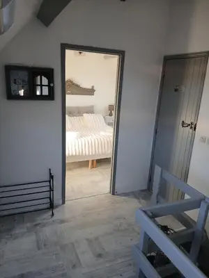 Un ou plusieurs lits dans un hébergement de l'établissement Chambres d'Hôtes La Clef des Champs Normandie Manche 50