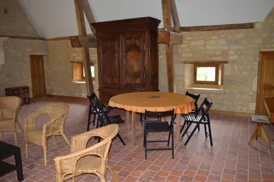 Coin salon dans l'établissement Ferme manoir de Cremel