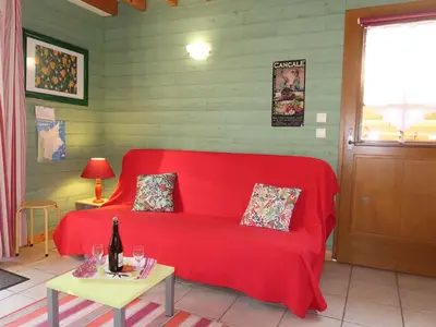 Coin salon dans l'établissement Chalet Le Chalet by Interhome