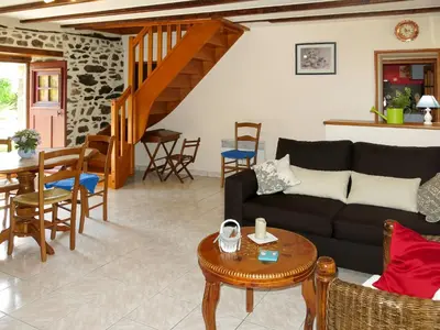 Coin salon dans l'établissement Holiday Home La Chevalerie by Interhome