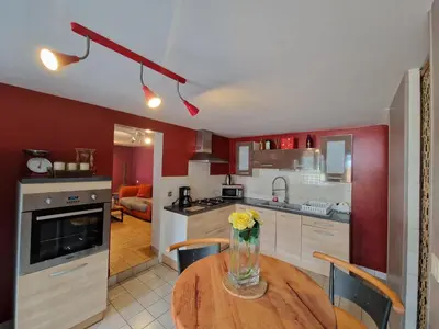Cuisine ou kitchenette dans l'établissement gites de l'archange