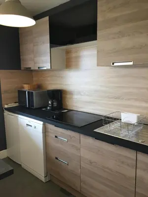 Cuisine ou kitchenette dans l'établissement Cabourg centre & plage