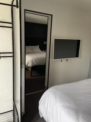 Un ou plusieurs lits dans un hébergement de l'établissement Beau Rivage Hôtel-Restaurant