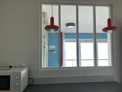 Cuisine ou kitchenette dans l'établissement Cabourg Face A La Mer