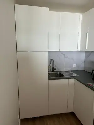 Cuisine ou kitchenette dans l'établissement Cabourg Face A La Mer