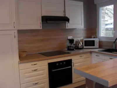 Cuisine ou kitchenette dans l'établissement Gite Le Patelot