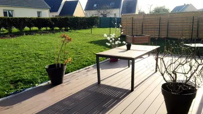 Jardin de l'établissement Chambre et petit déjeuner près de la mer
