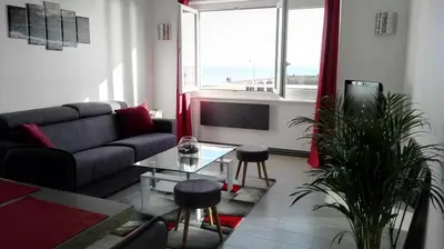 Coin salon dans l'établissement Gîte 