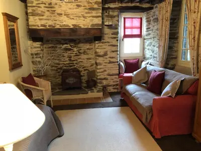 Coin salon dans l'établissement Les Rivieres