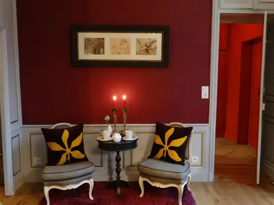 Coin salon dans l'établissement Hôtel particulier 