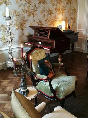 Coin salon dans l'établissement Hôtel particulier 