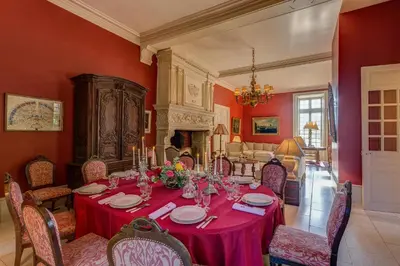 Coin salon dans l'établissement Château de Tocqueville