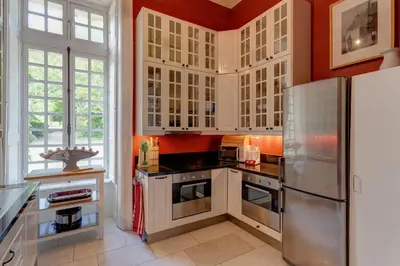 Cuisine ou kitchenette dans l'établissement Château de Tocqueville