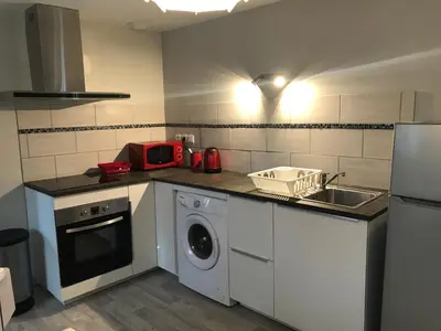 Cuisine ou kitchenette dans l'établissement Laugann's Home