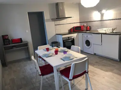 Cuisine ou kitchenette dans l'établissement Laugann's Home