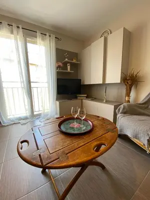 Coin salon dans l'établissement Belle Brise - Cozy apartment in city center