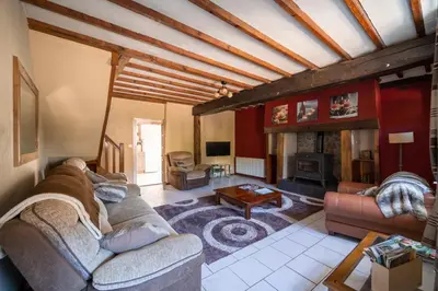 Coin salon dans l'établissement Maison la touchardiere