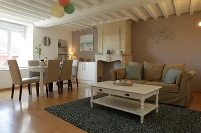 Coin salon dans l'établissement Le Clos d'Esquay, Côté Seulles