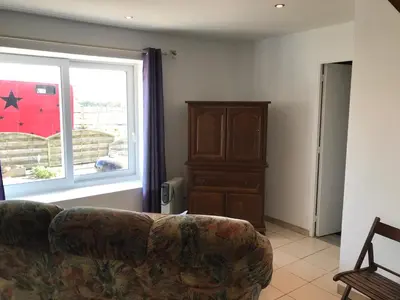 Coin salon dans l'établissement Ferme de la roque