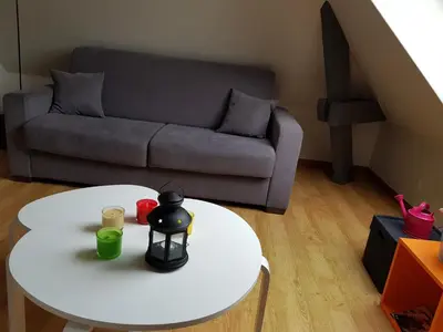 Coin salon dans l'établissement Appartement Hyper centre - Quartier du château de Vire