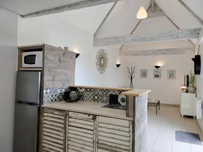 Cuisine ou kitchenette dans l'établissement Gîte La Buhennerie 2 personnes